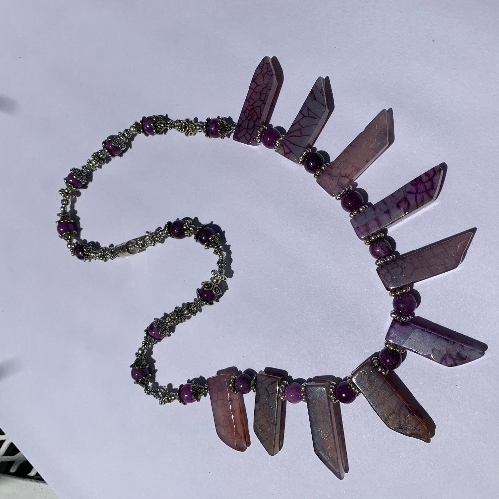 Purple Agate Necklace